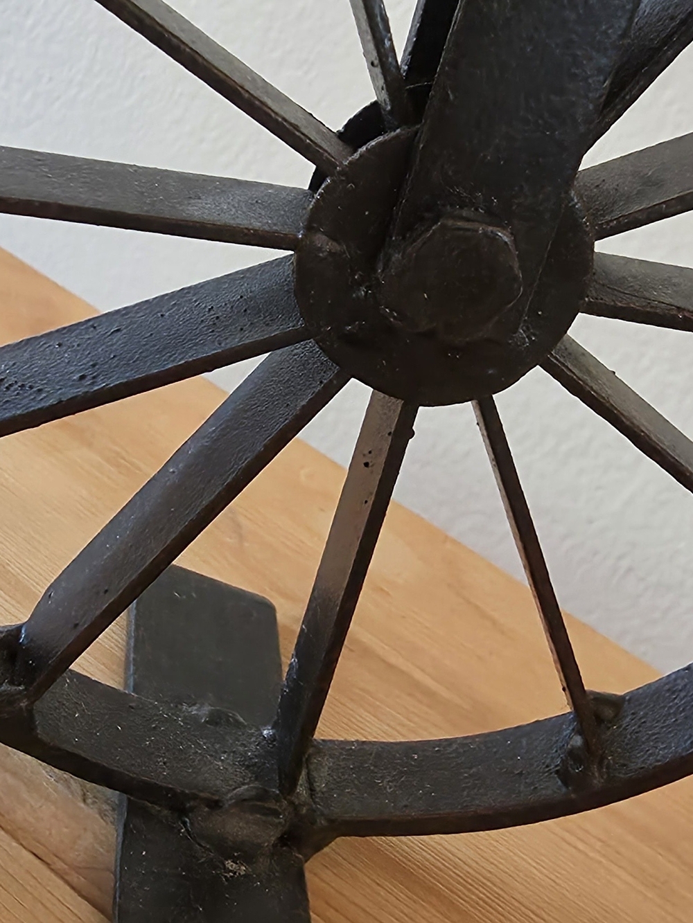 Handmade Black Metal Penny-farthing Bicycle Sculptural Home Art - Picture 4 of 8